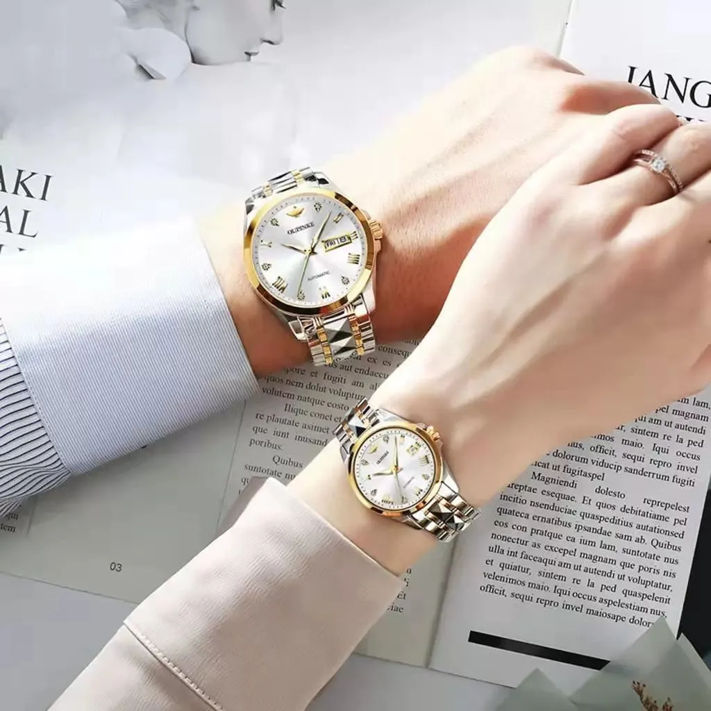 New Rolex Couple Watches A pair of authentic waterproof fully automatic mechanical watches business couple watches