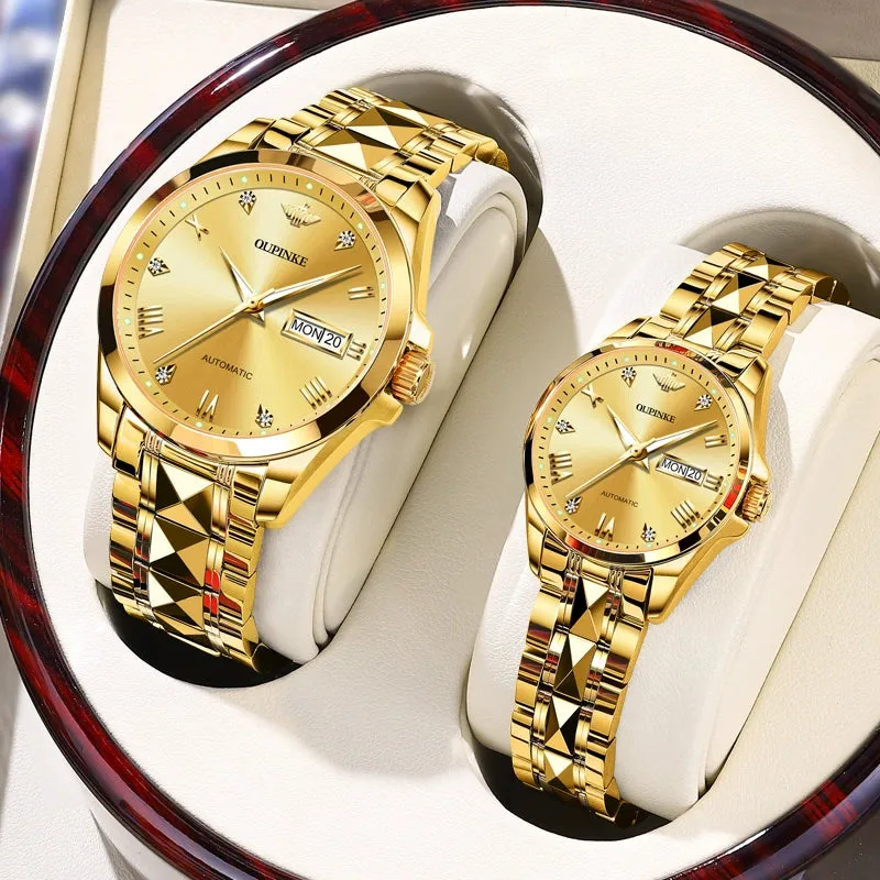New Rolex Couple Watches A pair of authentic waterproof fully automatic mechanical watches business couple watches