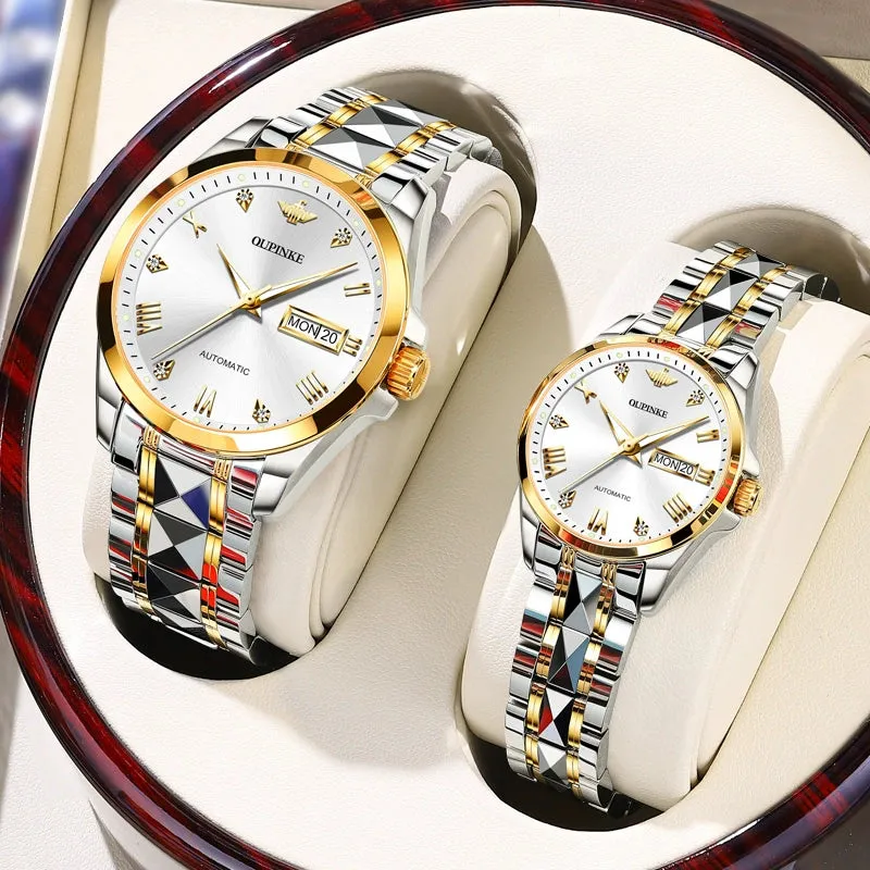 New Rolex Couple Watches A pair of authentic waterproof fully automatic mechanical watches business couple watches