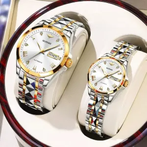 New Rolex Couple Watches A pair of authentic waterproof fully automatic mechanical watches business couple watches