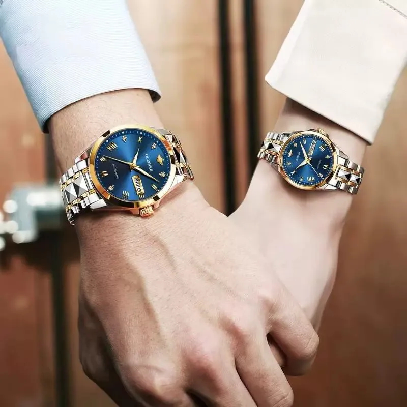 New Rolex Couple Watches A pair of authentic waterproof fully automatic mechanical watches business couple watches