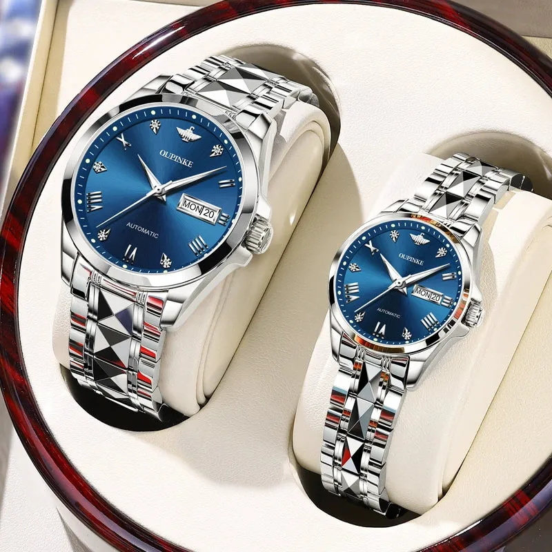 New Rolex Couple Watches A pair of authentic waterproof fully automatic mechanical watches business couple watches