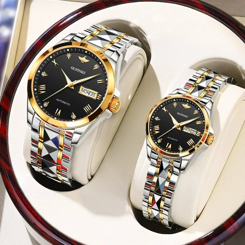 New Rolex Couple Watches A pair of authentic waterproof fully automatic mechanical watches business couple watches