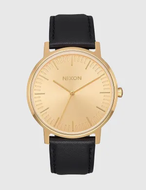 Nixon Porter Leather Watch - Gold