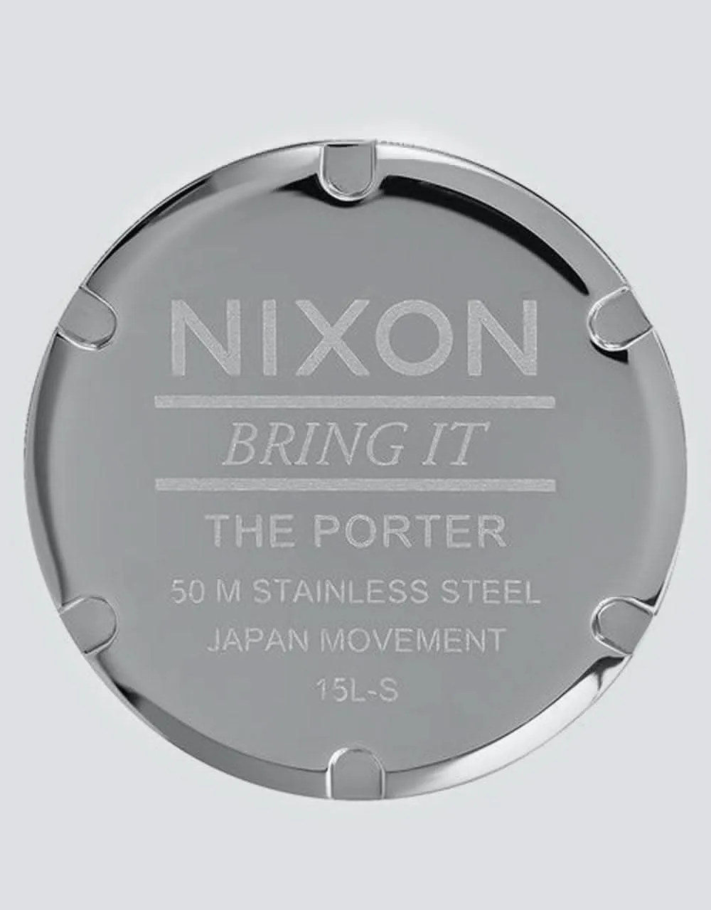 Nixon Porter Leather Watch - White/Sunray Saddle