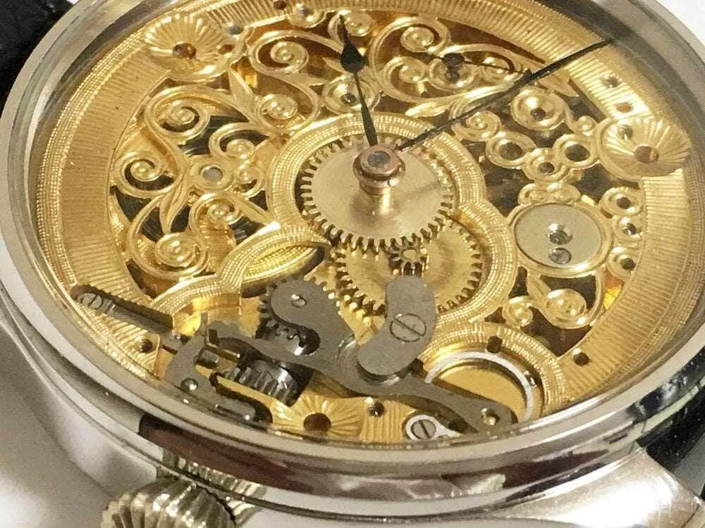 Omega Pocket Watch Convereted Wristwatch Skeleton 1905