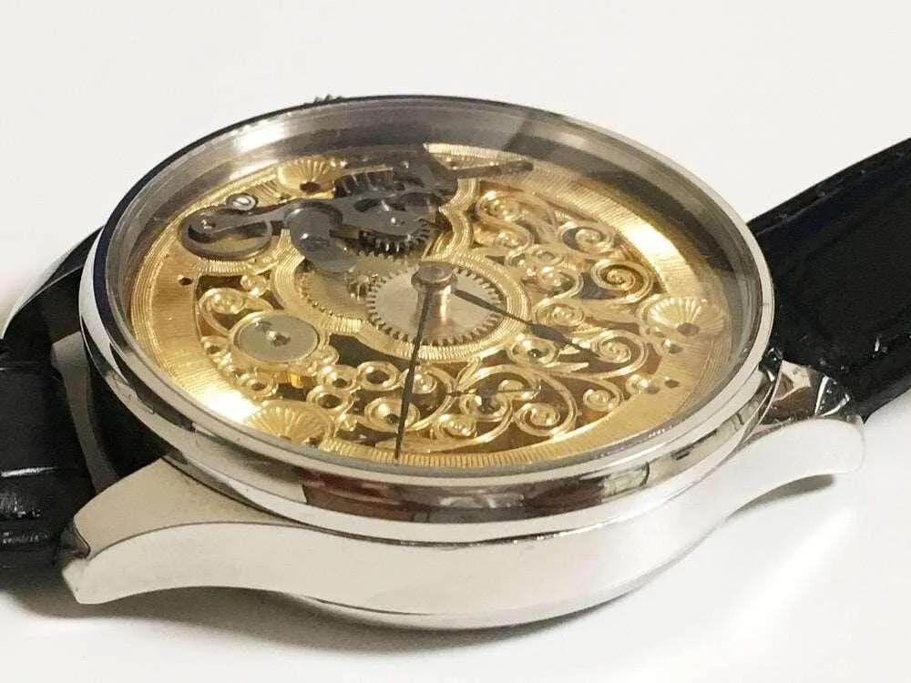 Omega Pocket Watch Convereted Wristwatch Skeleton 1905