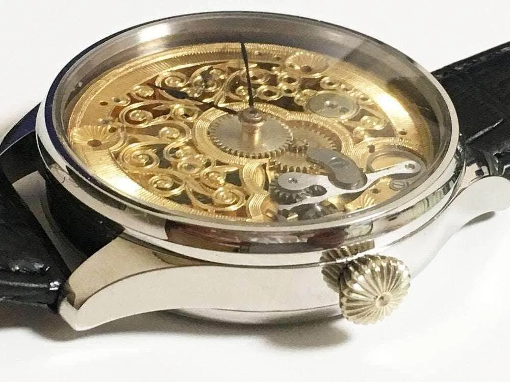 Omega Pocket Watch Convereted Wristwatch Skeleton 1905