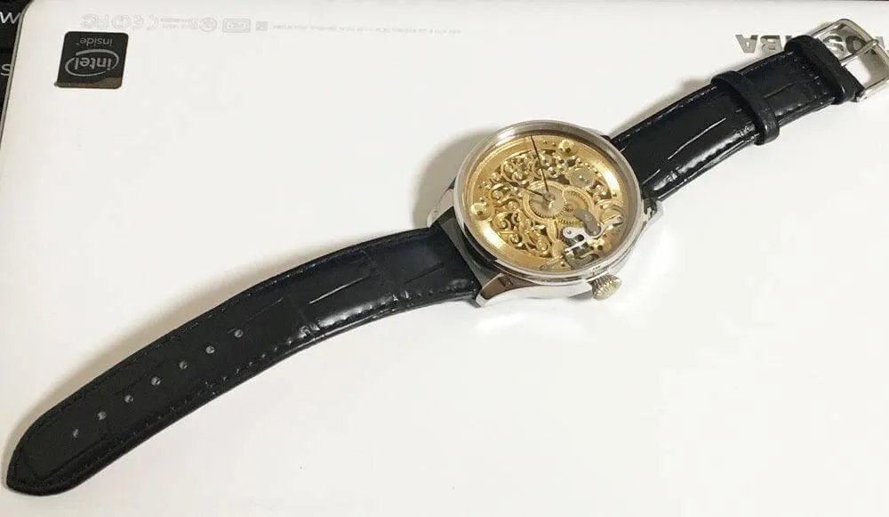 Omega Pocket Watch Convereted Wristwatch Skeleton 1905