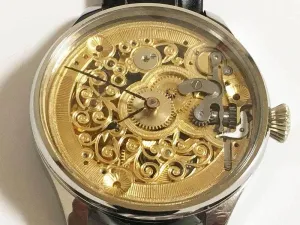 Omega Pocket Watch Convereted Wristwatch Skeleton 1905