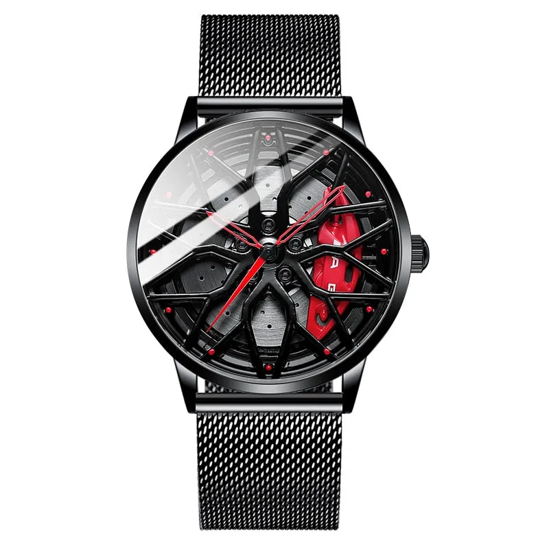 Original Wheel Rim Hub Watches Men Super Car Rim Hub Men Quartz Watch Waterproof Watches For Car AMG