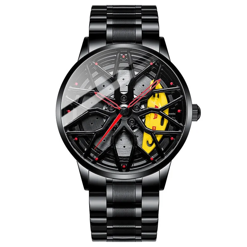 Original Wheel Rim Hub Watches Men Super Car Rim Hub Men Quartz Watch Waterproof Watches For Car AMG