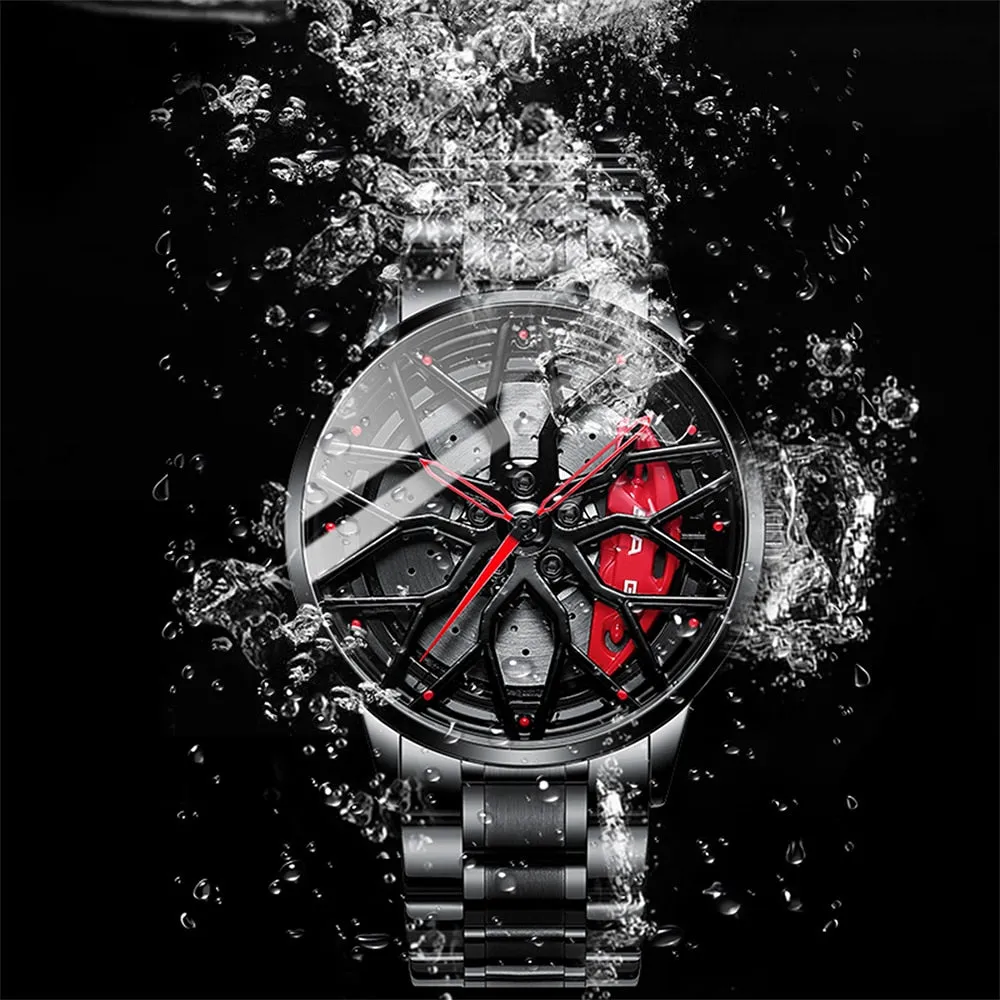 Original Wheel Rim Hub Watches Men Super Car Rim Hub Men Quartz Watch Waterproof Watches For Car AMG