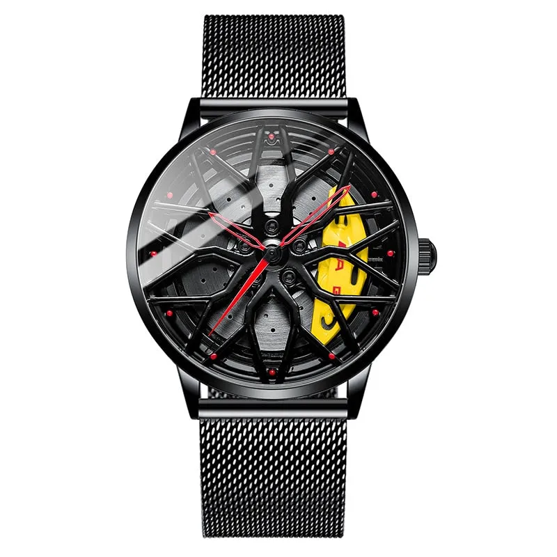 Original Wheel Rim Hub Watches Men Super Car Rim Hub Men Quartz Watch Waterproof Watches For Car AMG