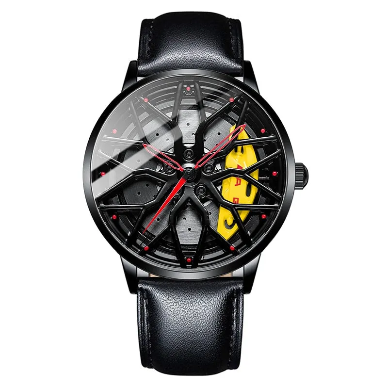 Original Wheel Rim Hub Watches Men Super Car Rim Hub Men Quartz Watch Waterproof Watches For Car AMG