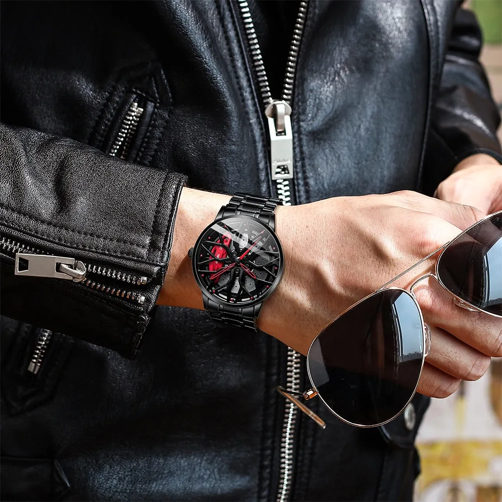 Original Wheel Rim Hub Watches Men Super Car Rim Hub Men Quartz Watch Waterproof Watches For Car AMG