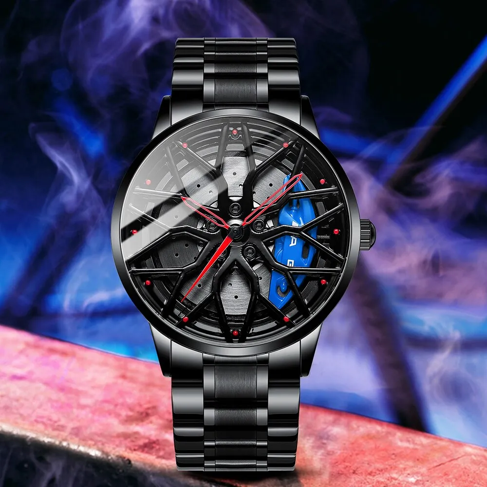 Original Wheel Rim Hub Watches Men Super Car Rim Hub Men Quartz Watch Waterproof Watches For Car AMG