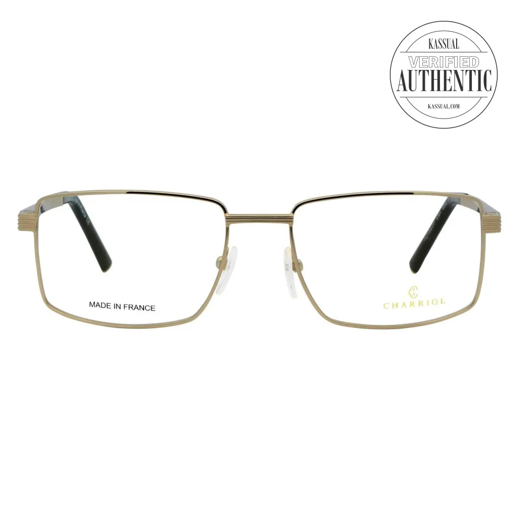 Philippe Charriol Rectangular Eyeglasses PC75031 C01 Gold 55mm 750