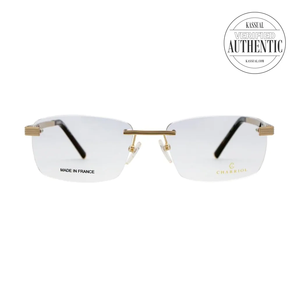 Philippe Charriol Rimless Eyeglasses PC75032 C1 Washed Gold 58mm 75032
