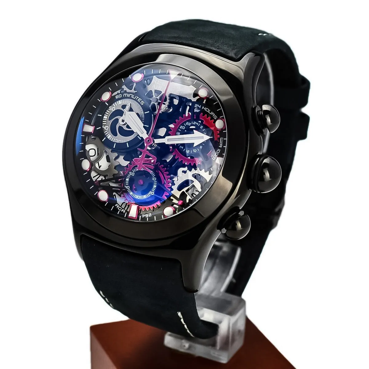 Reef Tiger/RT Chronograph Sport Watches Skeleton Dial with Date Casual Business Watch Relogio Masculino RGA792