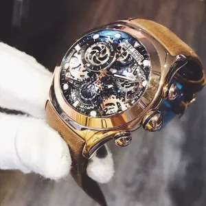 Reef Tiger/RT Chronograph Sport Watches Skeleton Dial with Date Casual Business Watch Relogio Masculino RGA792