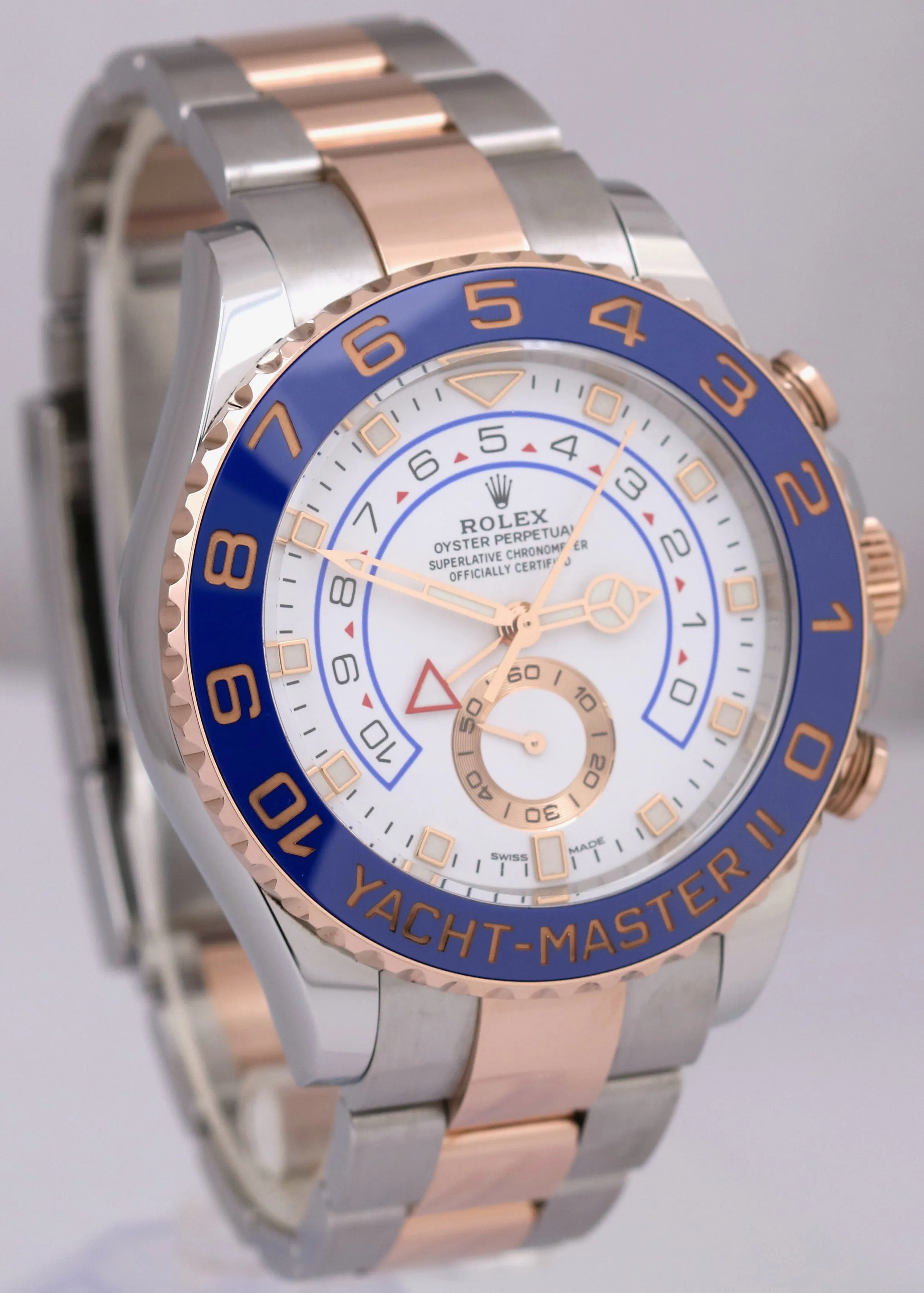 Rolex Yacht-Master II Two-Tone 18K Rose Gold Steel NEW HANDS 44mm 116681 Watch