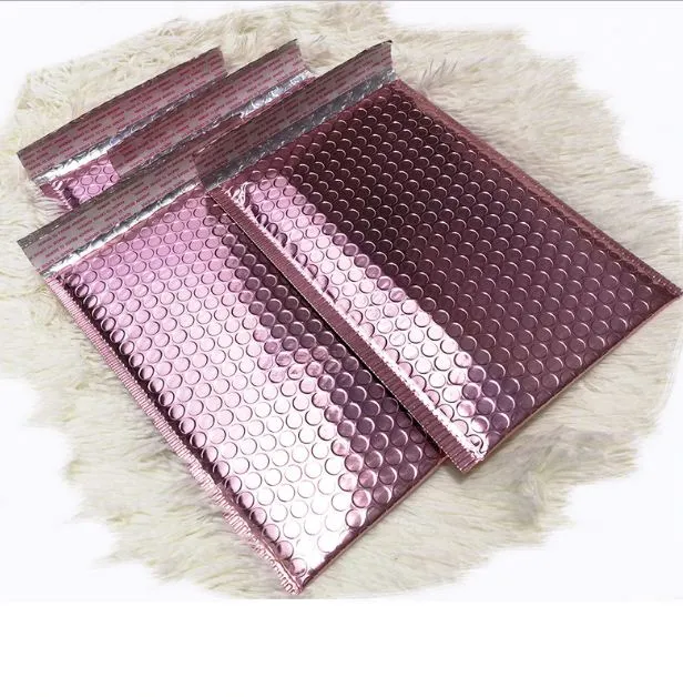 Rose Gold Bubble Envelop Metallic Rose Gold Foil Bubble Mailer for Gift Packagin