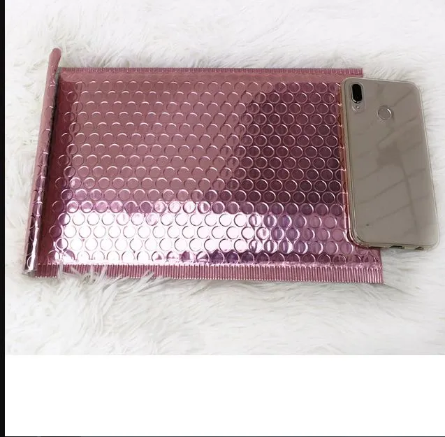 Rose Gold Bubble Envelop Metallic Rose Gold Foil Bubble Mailer for Gift Packagin