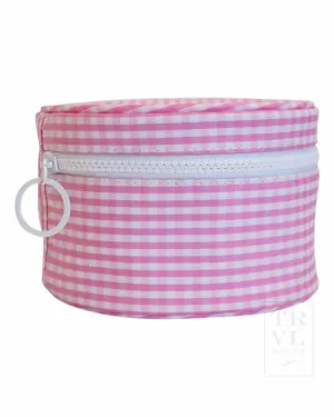 Roundup Jewel Case - Gingham Pink