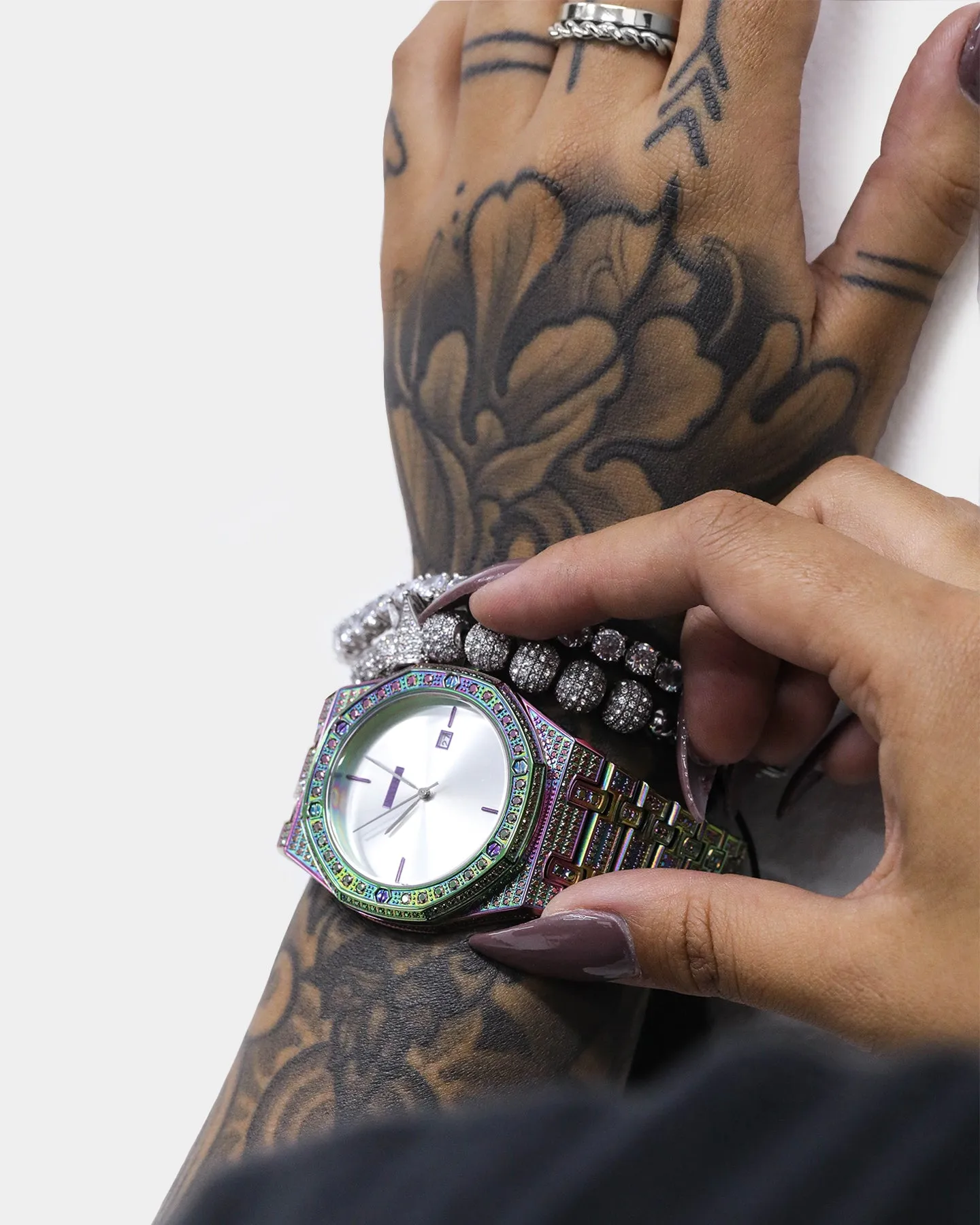 Saint Morta Medio Premierre Watch Iced Iridescent