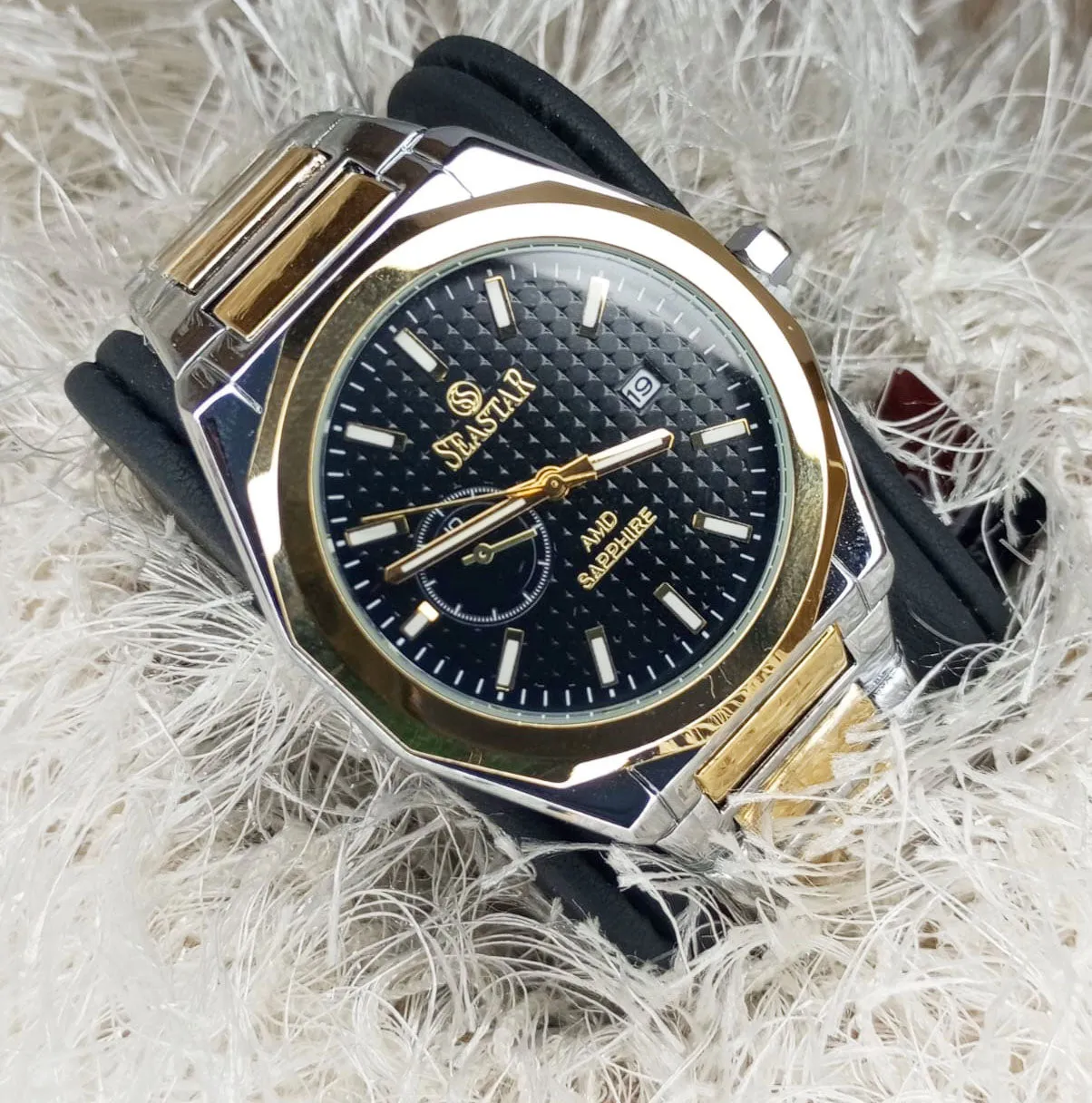 SEASTAR Original Brand Stainless Steel Band Wrist Watch For Men With Brand (Box & Bag)-2409