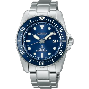 Seiko Prospex Solar Diver Watch for Men Blue Dial SNE585P