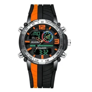 Senors  Dual display Men's Waterproof LED Digital Watch
