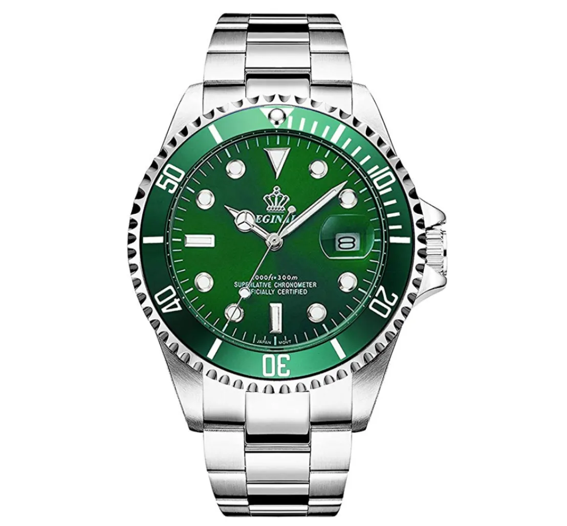 Silver Color Watch Black & Red Sports Dress Watch Luxury Business Pepsi Watch Batman  Hulk Submariner