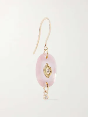 Souad 9kt gold and diamond single earring