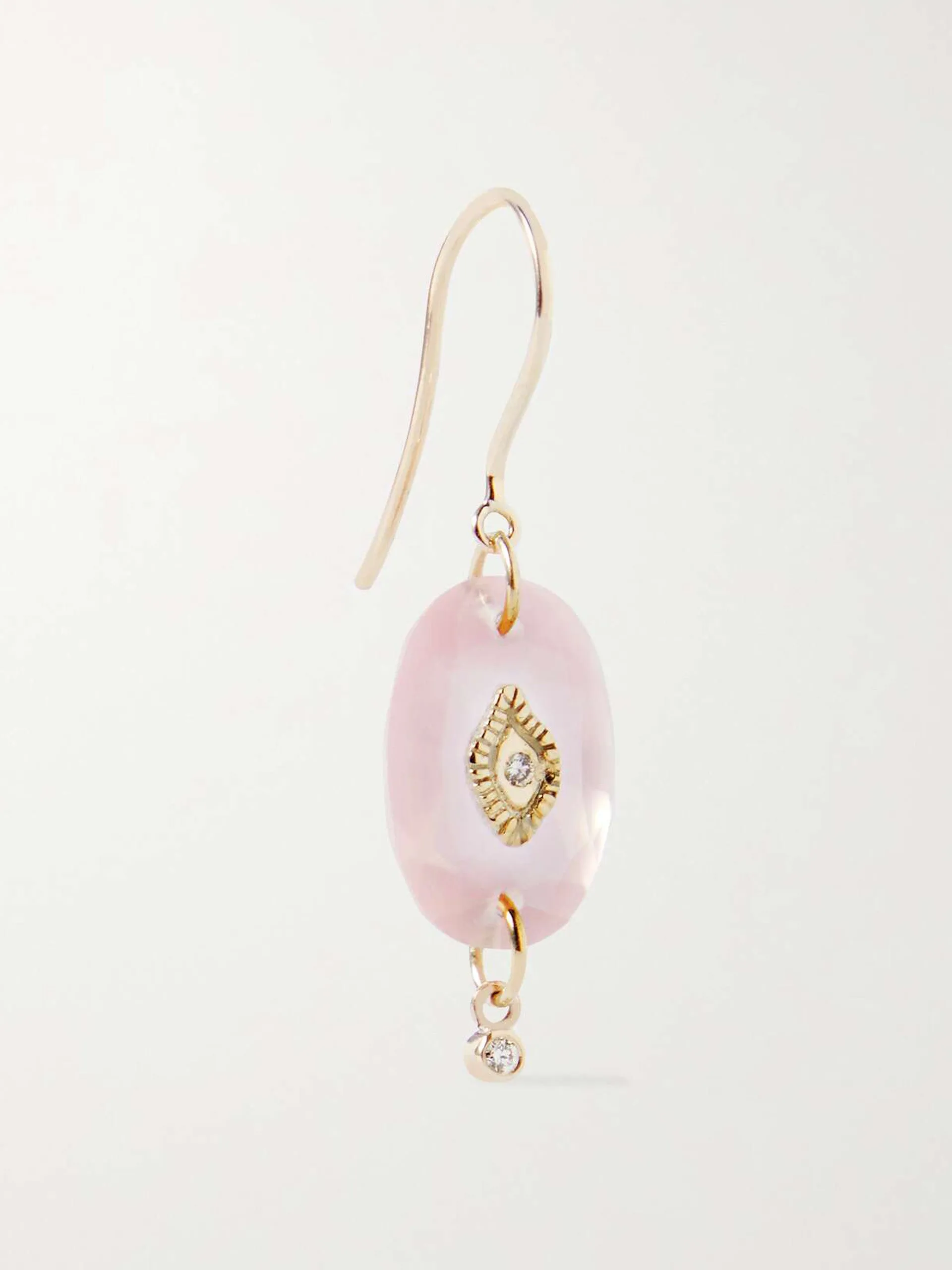 Souad 9kt gold and diamond single earring