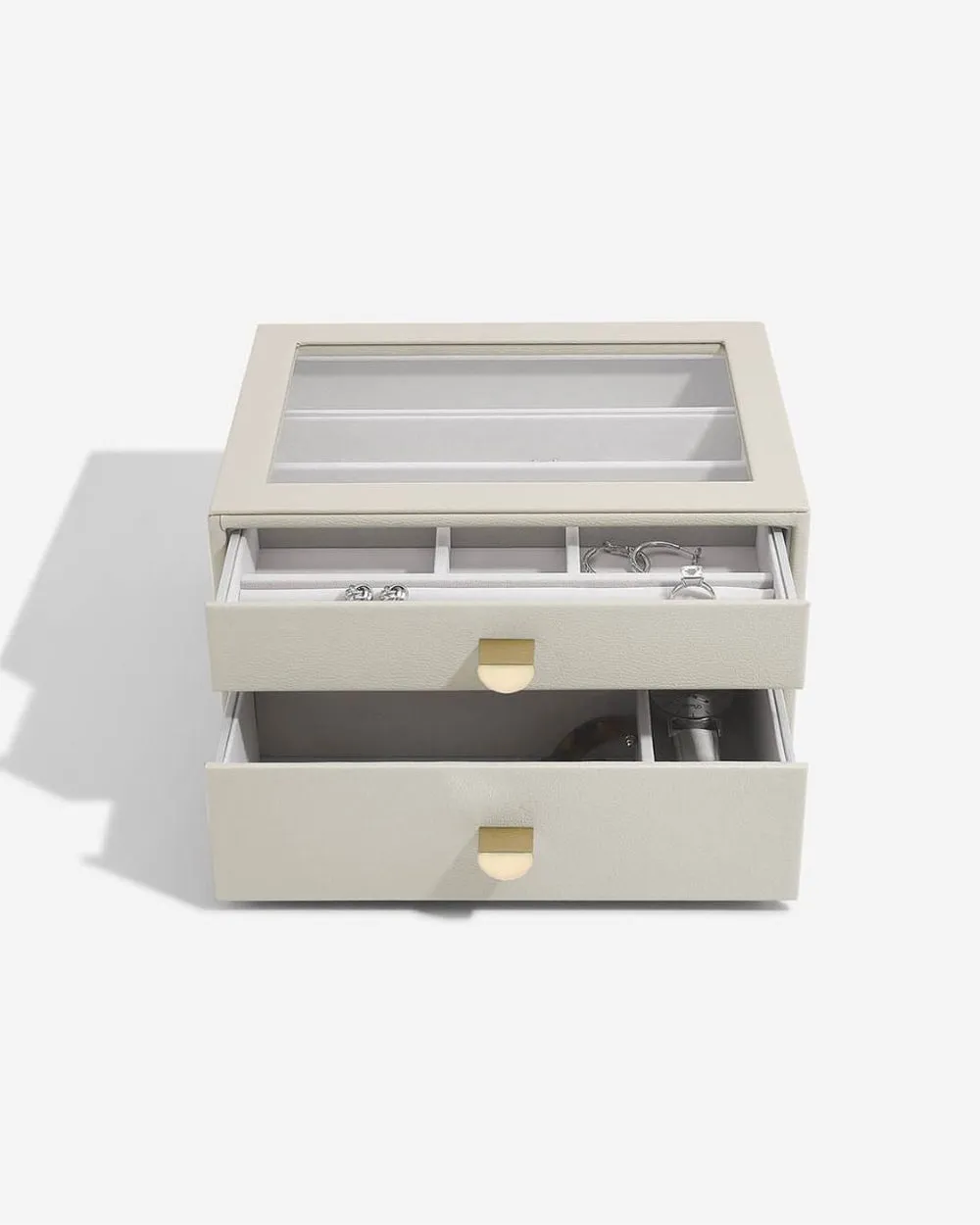 Stackers Classic 2 In 1 Jewelry Organizer And Drawer Set Oatmeal Gold