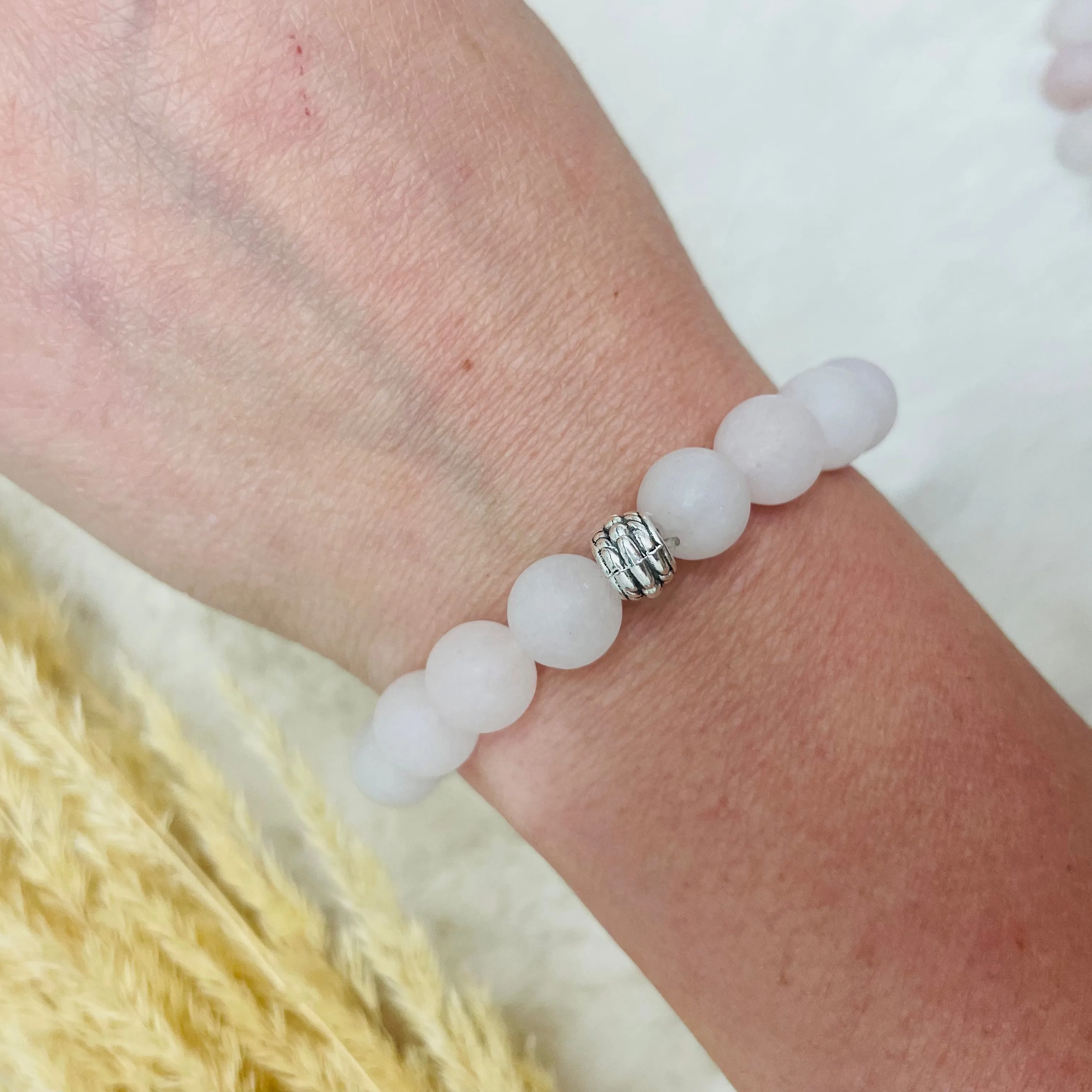 Stone Stacker Bracelet / Rose Quartz