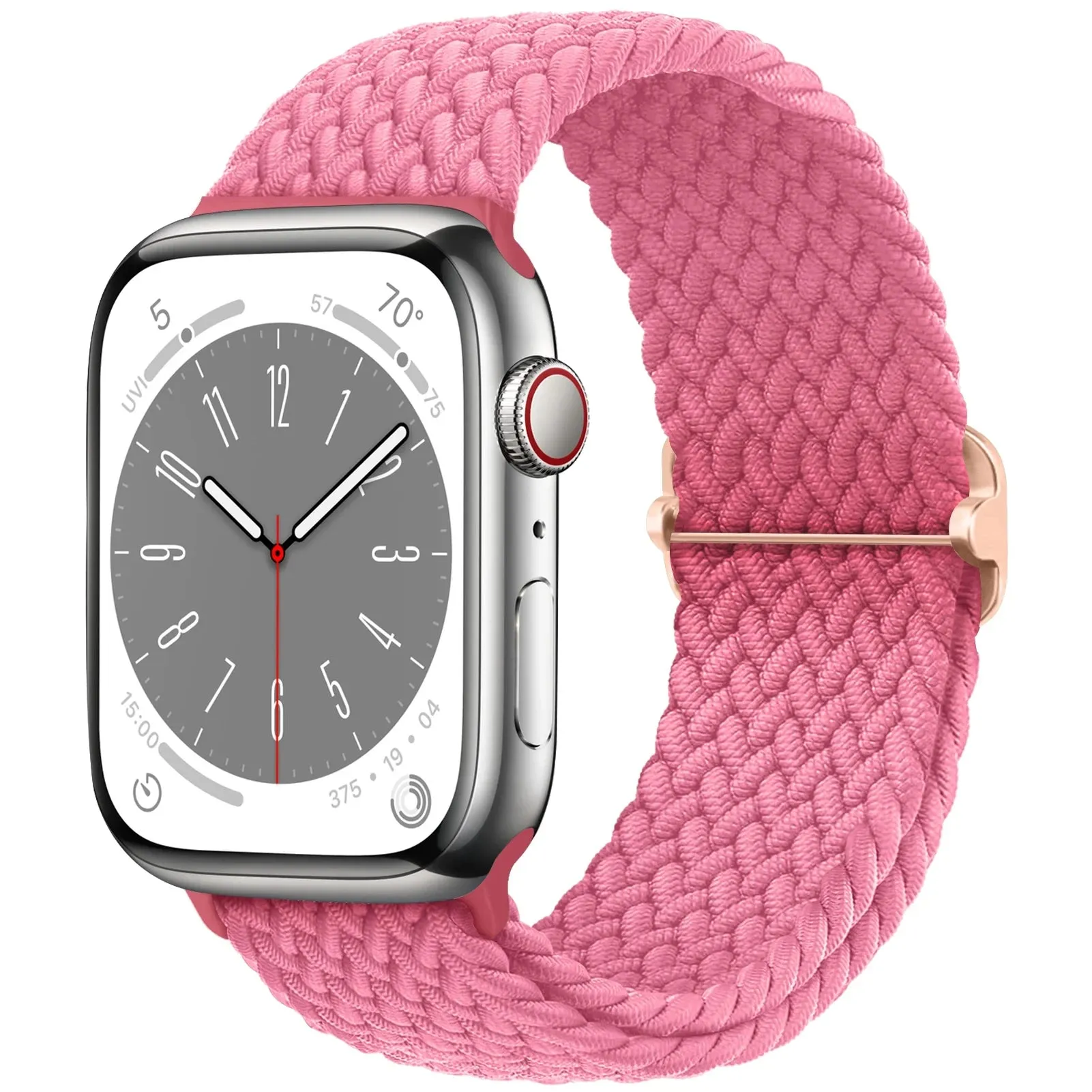 Strap for Apple Watch band 44mm 45mm 49mm 42mm 40mm 41mm 46mm Elastic Braided Solo bracelet correa Series 9 10 8 7 6 5 SE Ultra