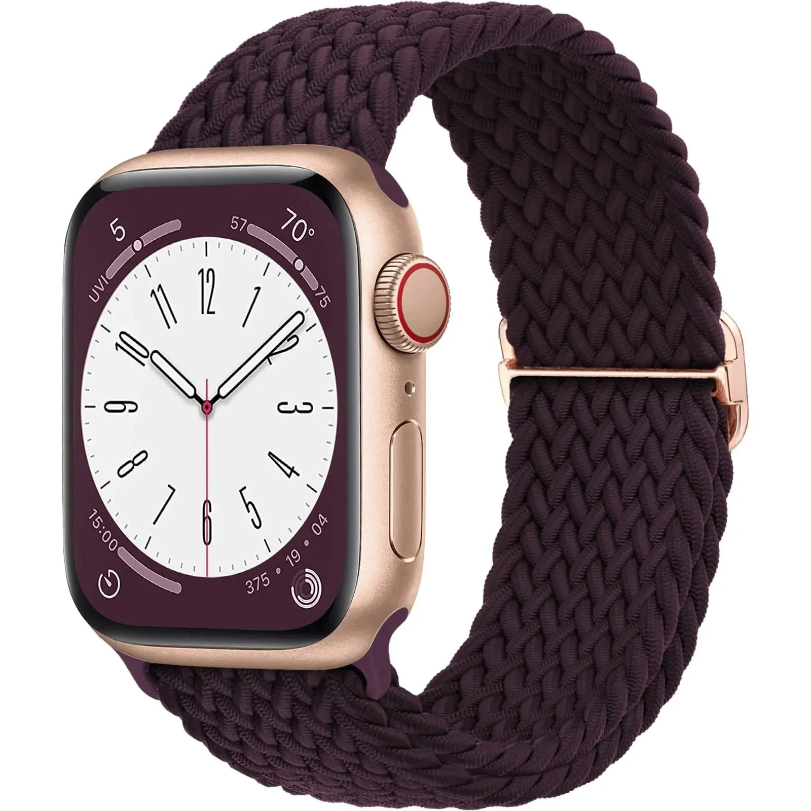 Strap for Apple Watch band 44mm 45mm 49mm 42mm 40mm 41mm 46mm Elastic Braided Solo bracelet correa Series 9 10 8 7 6 5 SE Ultra