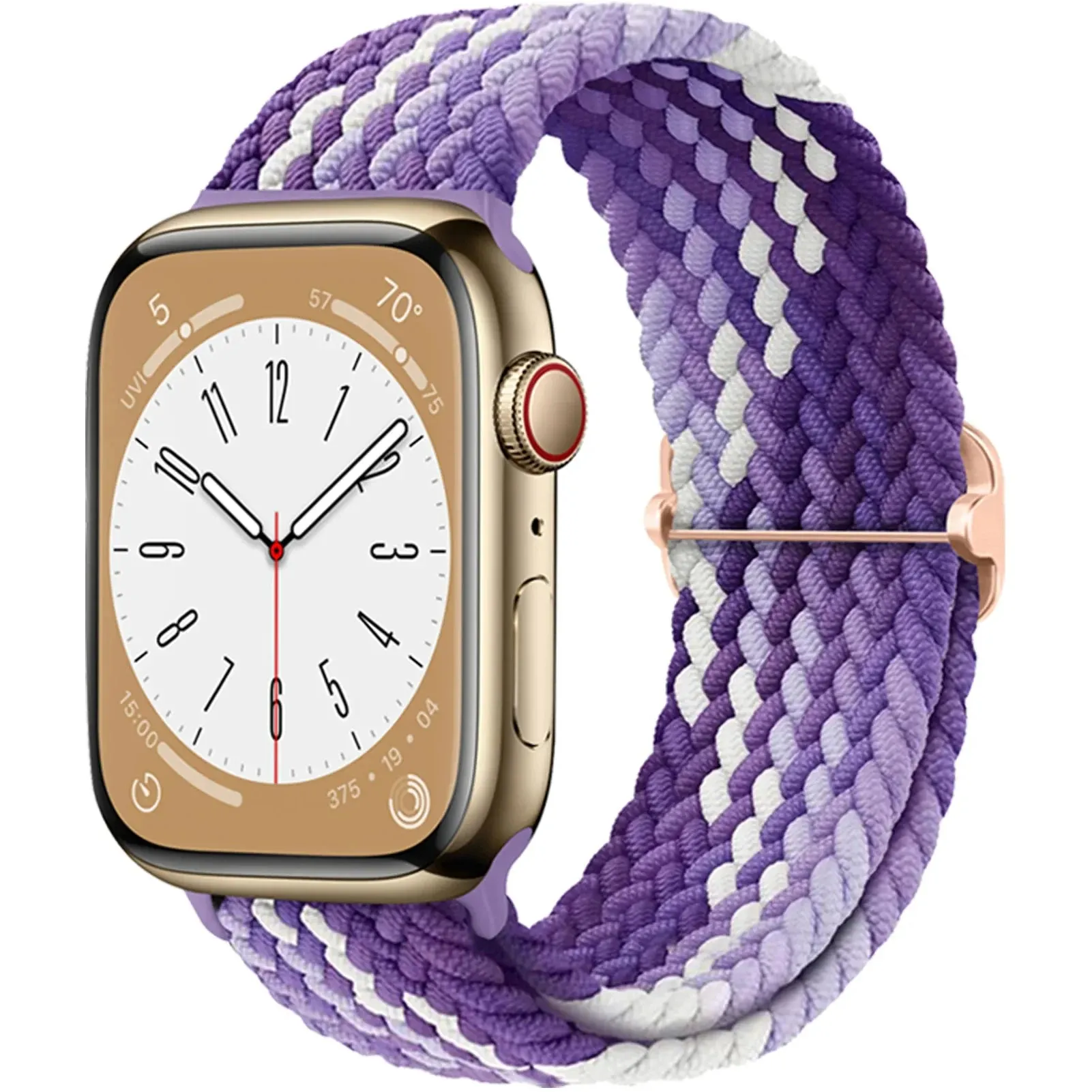 Strap for Apple Watch band 44mm 45mm 49mm 42mm 40mm 41mm 46mm Elastic Braided Solo bracelet correa Series 9 10 8 7 6 5 SE Ultra