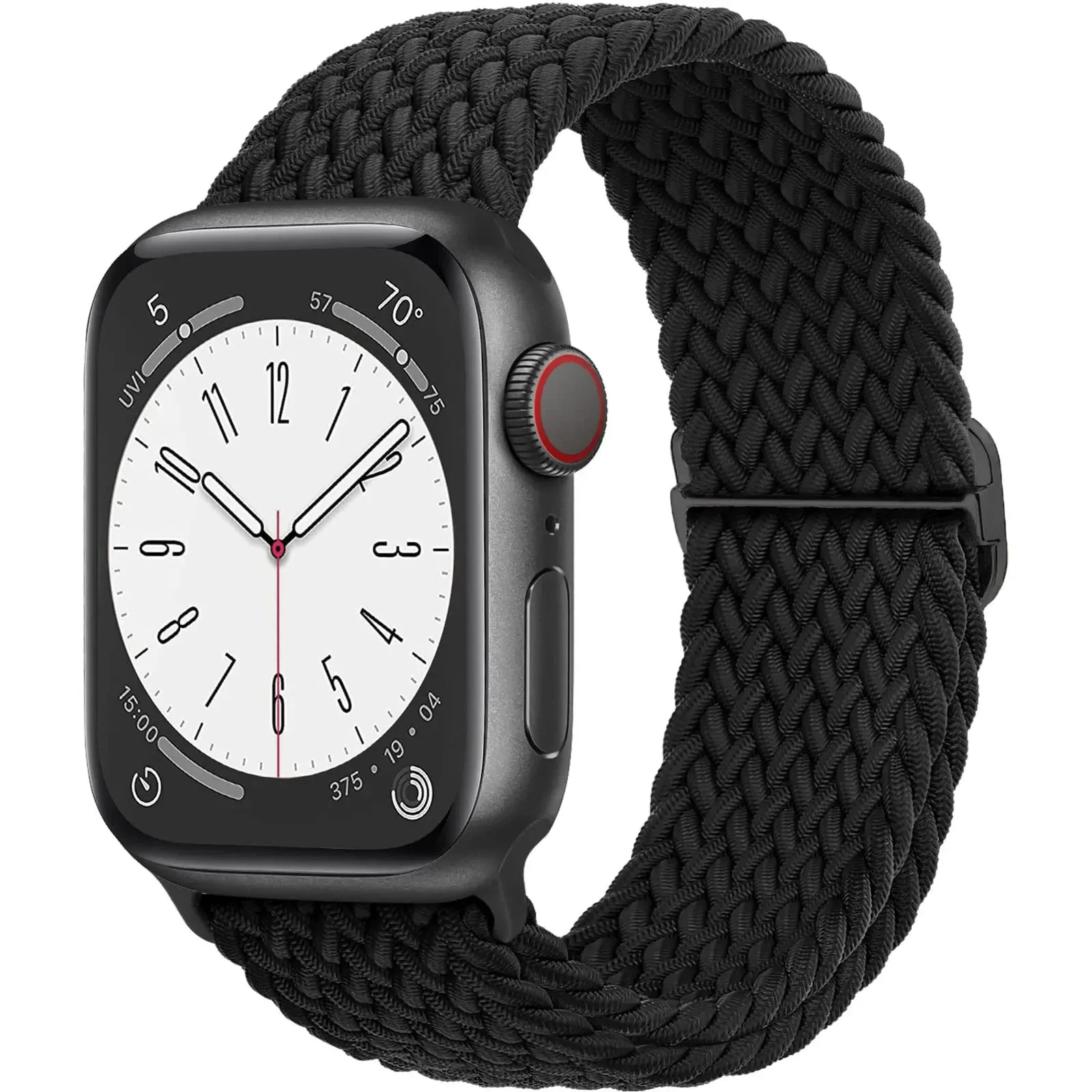 Strap for Apple Watch band 44mm 45mm 49mm 42mm 40mm 41mm 46mm Elastic Braided Solo bracelet correa Series 9 10 8 7 6 5 SE Ultra