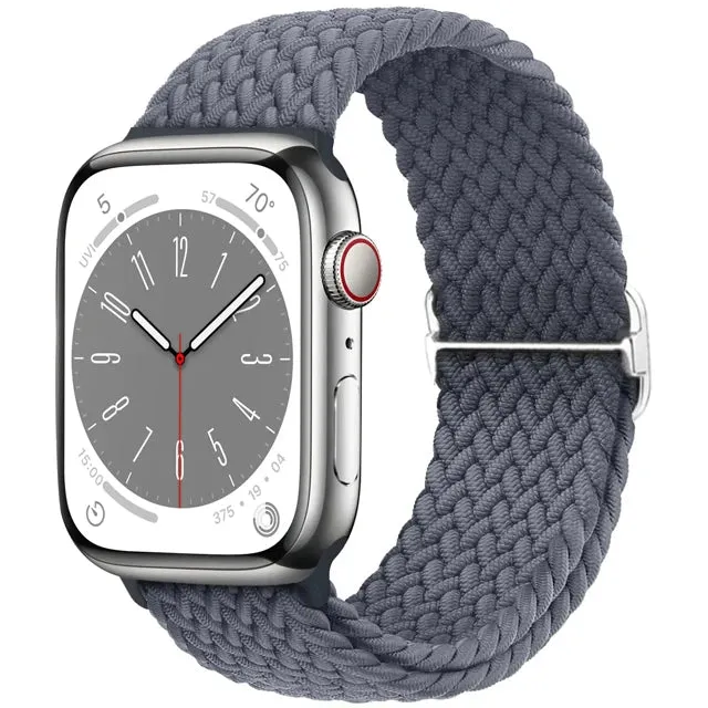 Strap for Apple Watch band 44mm 45mm 49mm 42mm 40mm 41mm 46mm Elastic Braided Solo bracelet correa Series 9 10 8 7 6 5 SE Ultra