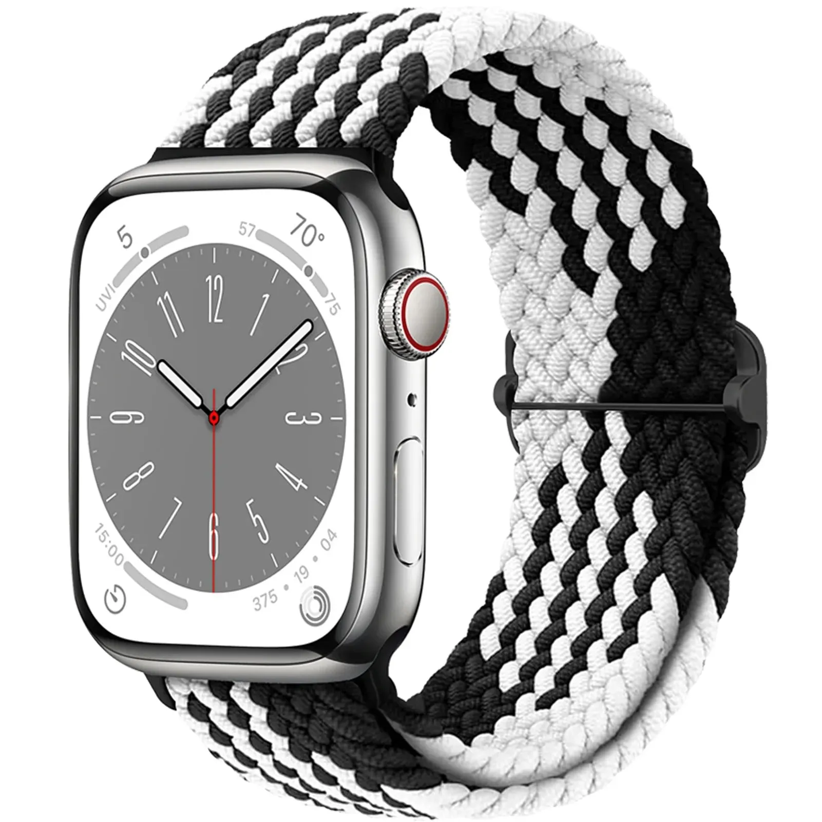 Strap for Apple Watch band 44mm 45mm 49mm 42mm 40mm 41mm 46mm Elastic Braided Solo bracelet correa Series 9 10 8 7 6 5 SE Ultra