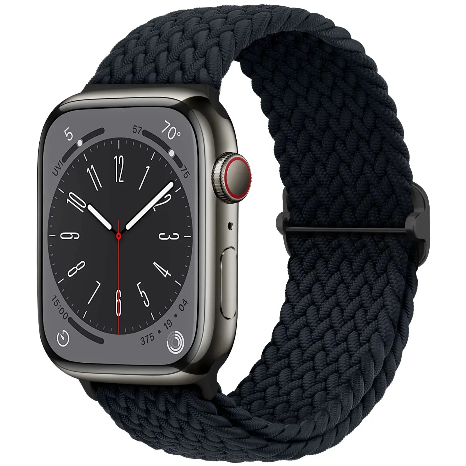 Strap for Apple Watch band 44mm 45mm 49mm 42mm 40mm 41mm 46mm Elastic Braided Solo bracelet correa Series 9 10 8 7 6 5 SE Ultra