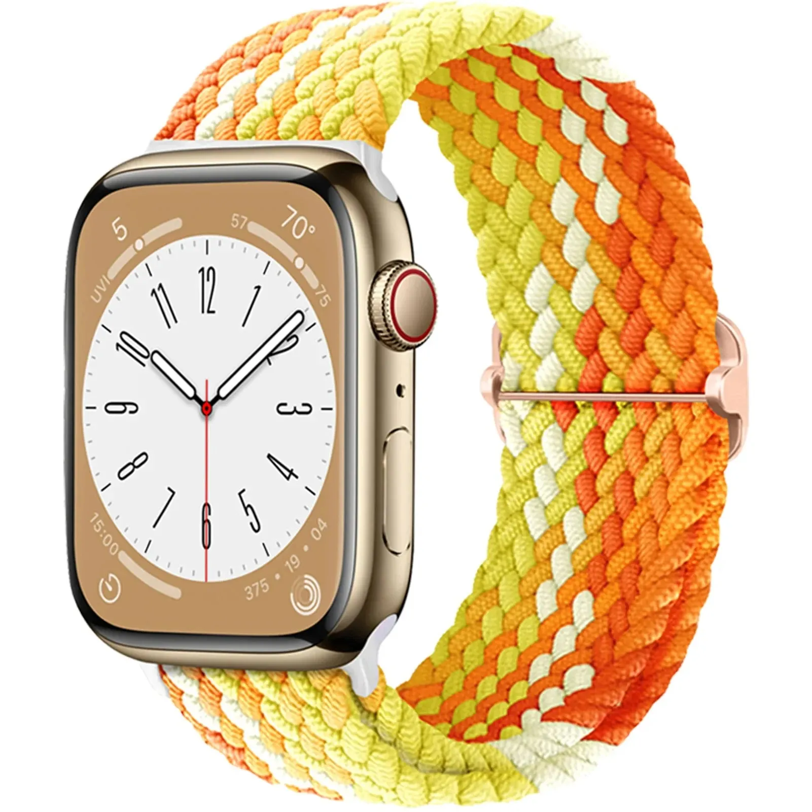 Strap for Apple Watch band 44mm 45mm 49mm 42mm 40mm 41mm 46mm Elastic Braided Solo bracelet correa Series 9 10 8 7 6 5 SE Ultra