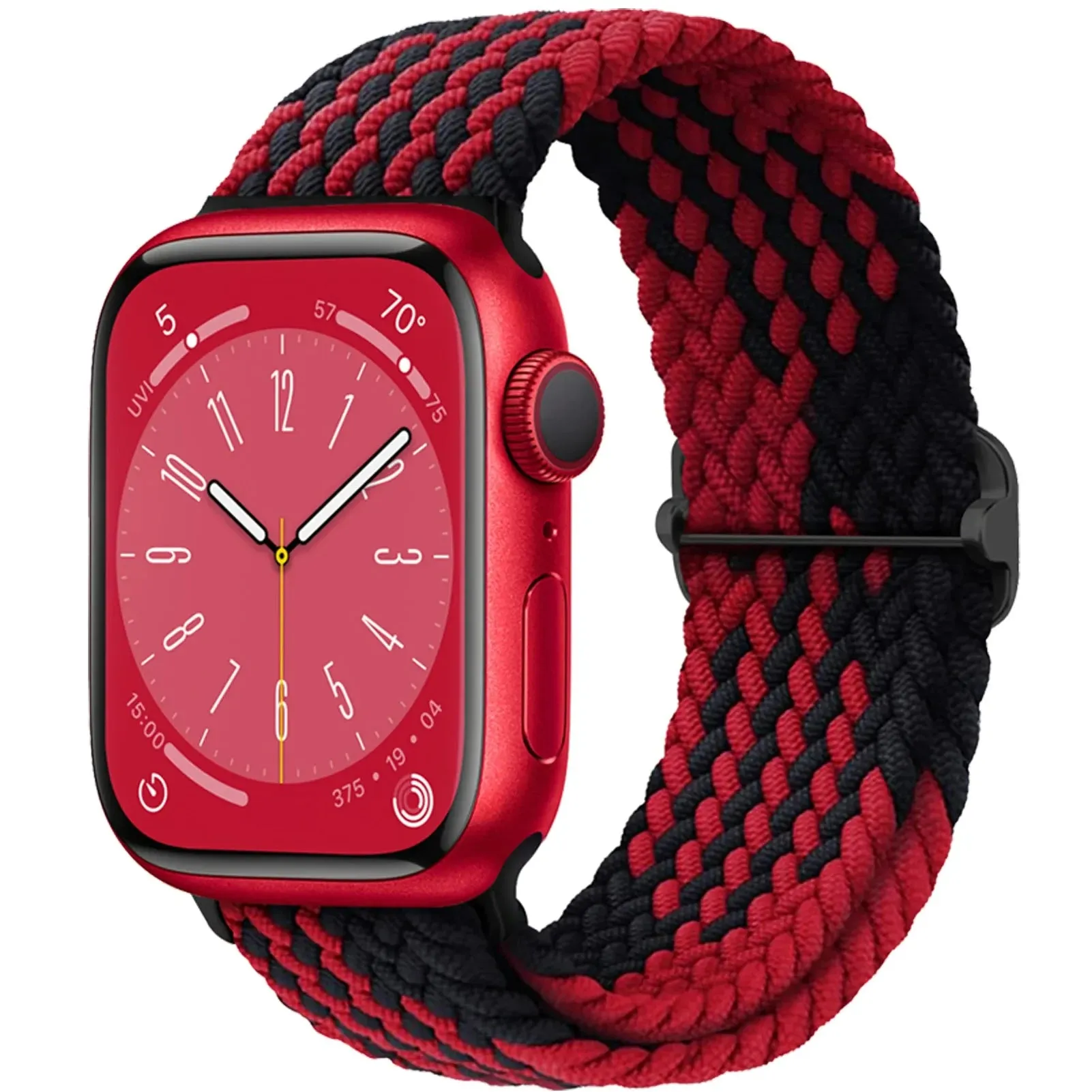 Strap for Apple Watch band 44mm 45mm 49mm 42mm 40mm 41mm 46mm Elastic Braided Solo bracelet correa Series 9 10 8 7 6 5 SE Ultra