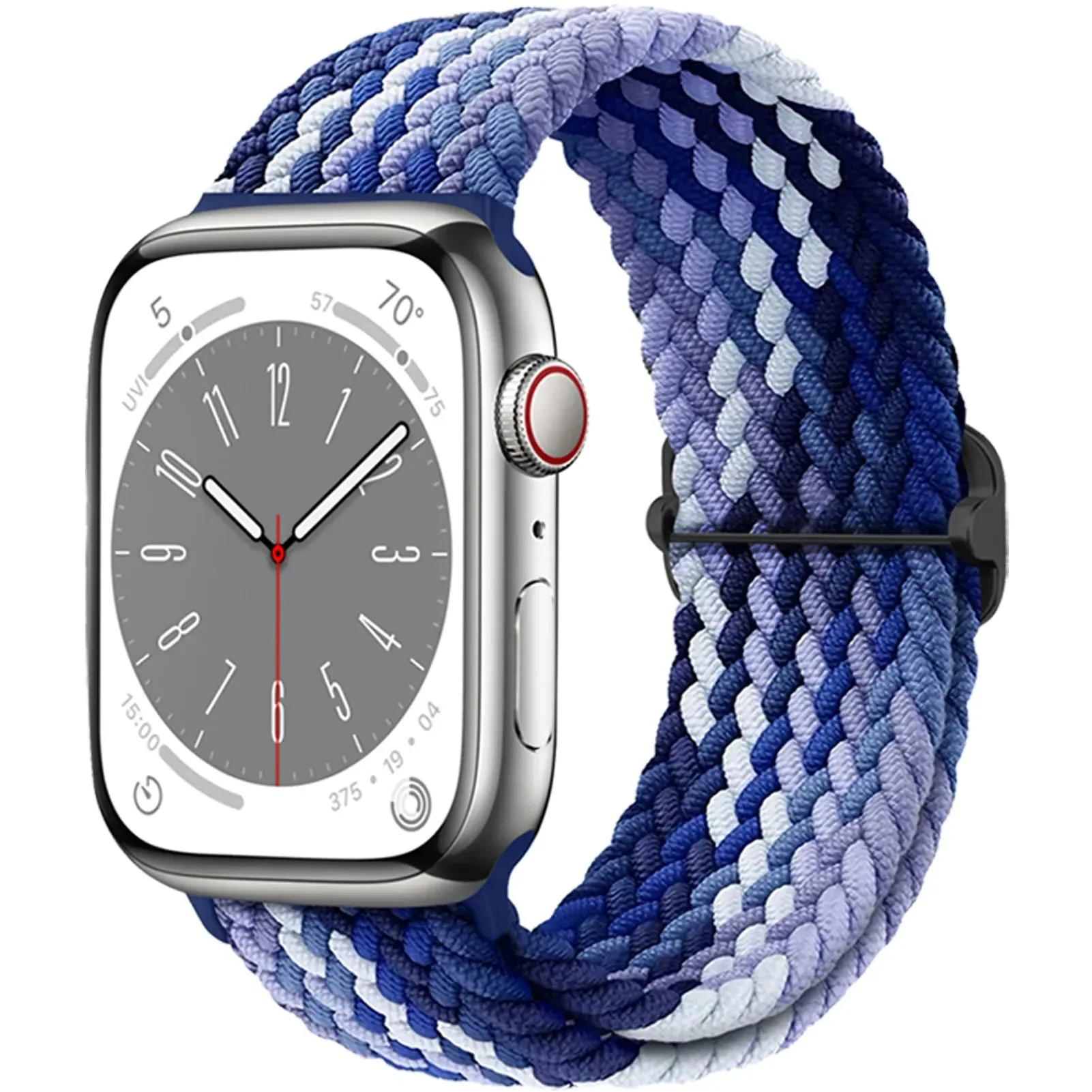 Strap for Apple Watch band 44mm 45mm 49mm 42mm 40mm 41mm 46mm Elastic Braided Solo bracelet correa Series 9 10 8 7 6 5 SE Ultra