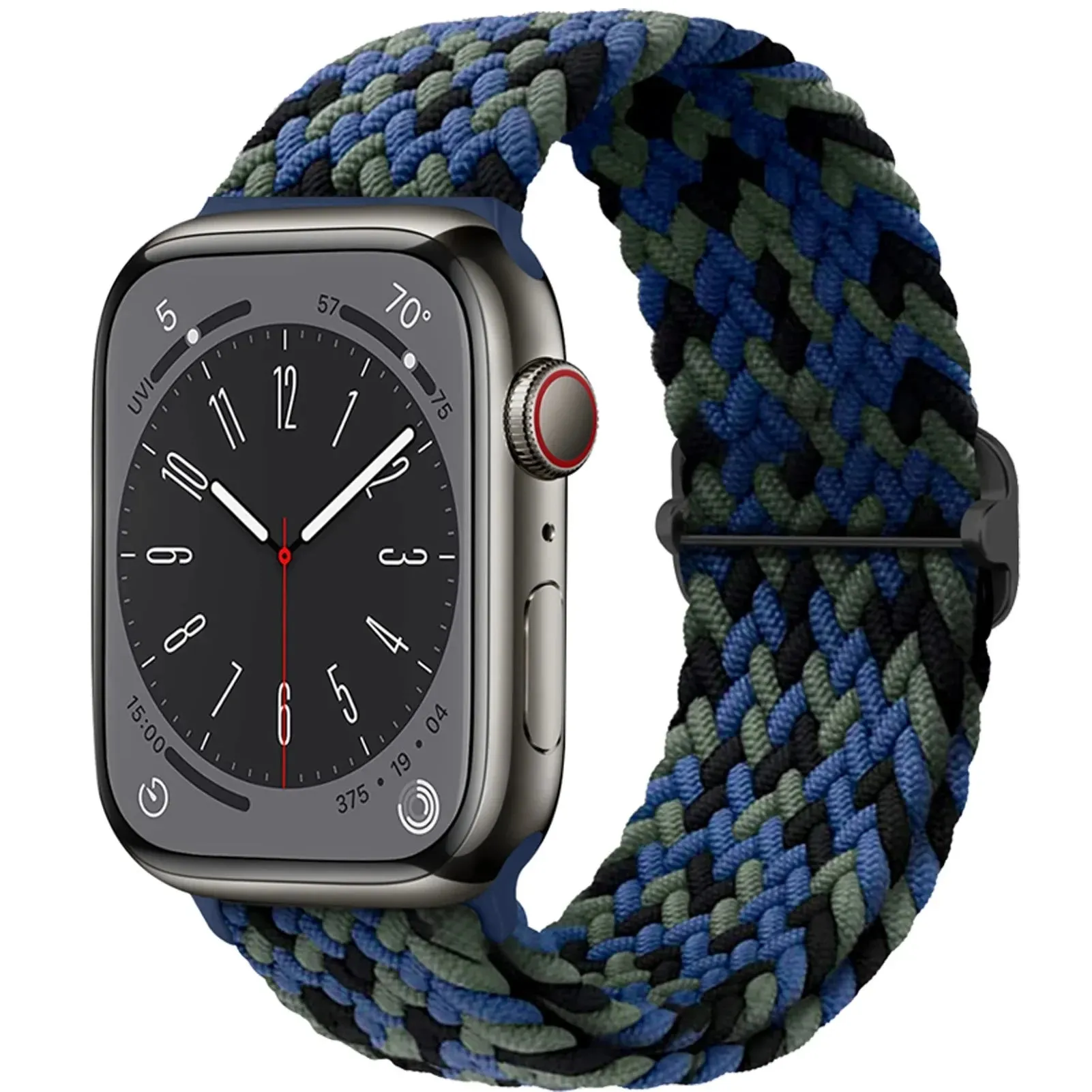 Strap for Apple Watch band 44mm 45mm 49mm 42mm 40mm 41mm 46mm Elastic Braided Solo bracelet correa Series 9 10 8 7 6 5 SE Ultra