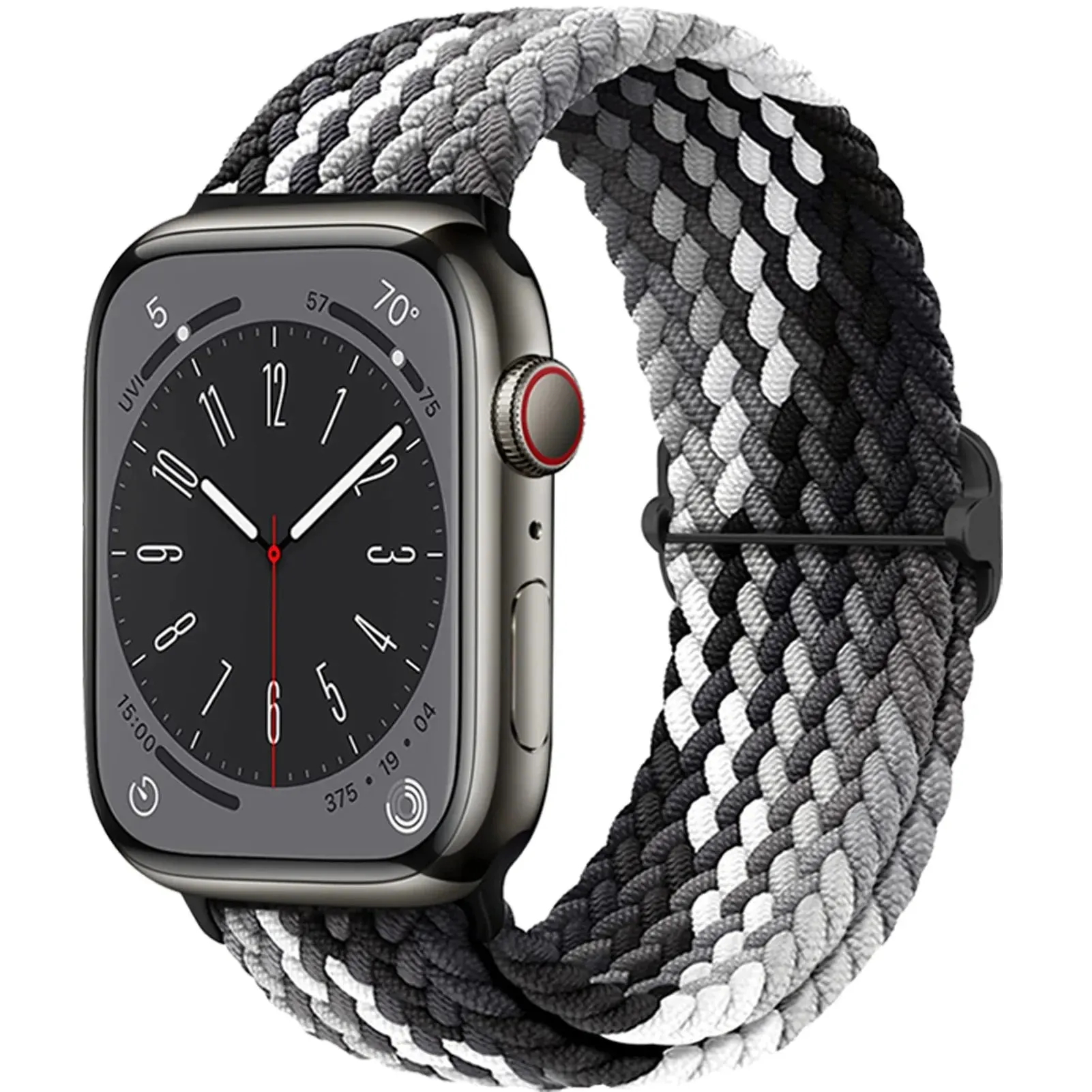 Strap for Apple Watch band 44mm 45mm 49mm 42mm 40mm 41mm 46mm Elastic Braided Solo bracelet correa Series 9 10 8 7 6 5 SE Ultra